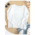 thumbnail image 2 of Camisa COZYEASE de cobertura para playa con estampado de letras, blanca, talla M, 2 of 3
