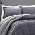 thumbnail image 5 of Eddie Bauer Home | Sherwood Collection | Comforter Set-Ultra Soft and Cozy, Sherpa Reversible Bedding with Matching Sham(s), Queen, Grey, 5 of 6