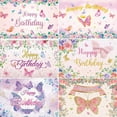 thumbnail image 2 of Happy Birthday Butterfly Party Backdrop Banner - Decorations Butterfly Background Party Supplies, 2 of 3