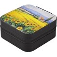 thumbnail image 2 of GZHJMY Jewelry Box Countryside Sunflowers Personalized Jewelry Box - Travel Portable Jewelry Case for Ring, Pendant, Earring, Necklace, Bracelet for Necklace Bracelet Earrings Rings, 2 of 7
