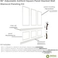 thumbnail image 2 of Ekena millwork 94 1/2"L (Adjustable 94 1/2"H to 120"H) Ashford Square Panel Stacked Wall Wainscot Paneling Kit, 2 of 10