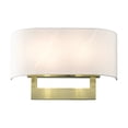 thumbnail image 2 of 45222-01 Livex Lighting 2 Light Large Wall Sconce In Contemporary Style-9.5 Inches Tall and 15 Inches Wide-Antique Brass Finish, 2 of 15