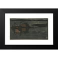 thumbnail image 2 of Eric O. W. Ehrström 14x10 Black Modern Framed Museum Art Print Titled - Raft of Logs on a Lake at Night (1909), 2 of 5