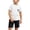 White, variant on SGFCWSX Boys 2 Piece Outfits Summer Crew Neck Pocket T Shirt Elastic Waist Shorts Set for Kids Gray Size 9