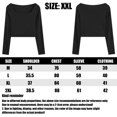 thumbnail image 4 of Top corto básico informal ajustado de manga larga con cuello cuadrado para mujer, camiseta de manga larga de color sólido, negro, 4 of 6