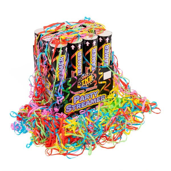 MultiColor Hand Throw Streamers 12 Pack