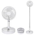 thumbnail image 1 of QUALORI Pedestal de ventilador plegable, ajustable, recargable, control remoto, silencioso, alrededor de 8 pulgadas, fresco, 1 of 5