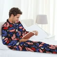 thumbnail image 6 of Hirioo American With Lips for Men's Pajama Sets 2 Piece Pjs Men's Long-Sleeved Pajama Set Button Down Sleepwear,S-XXL-, 6 of 7