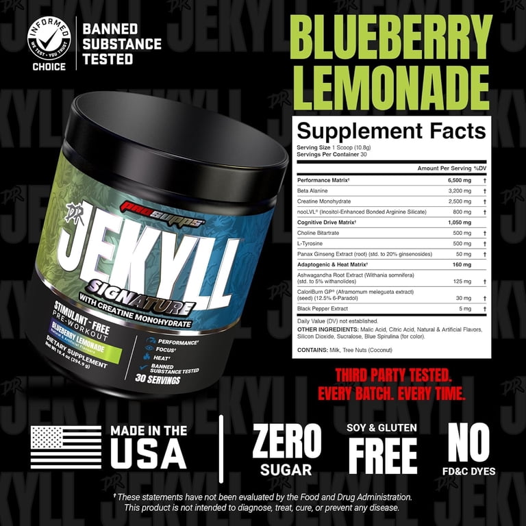ProSupps Dr. Jekyll Signature Pre Workout Powder, Blueberry