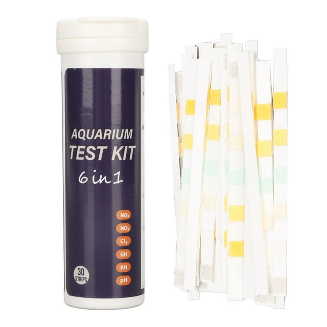 Kit de prueba de amoníaco para acuario profesional Nikou 6 en 1 30 tiras de prueba