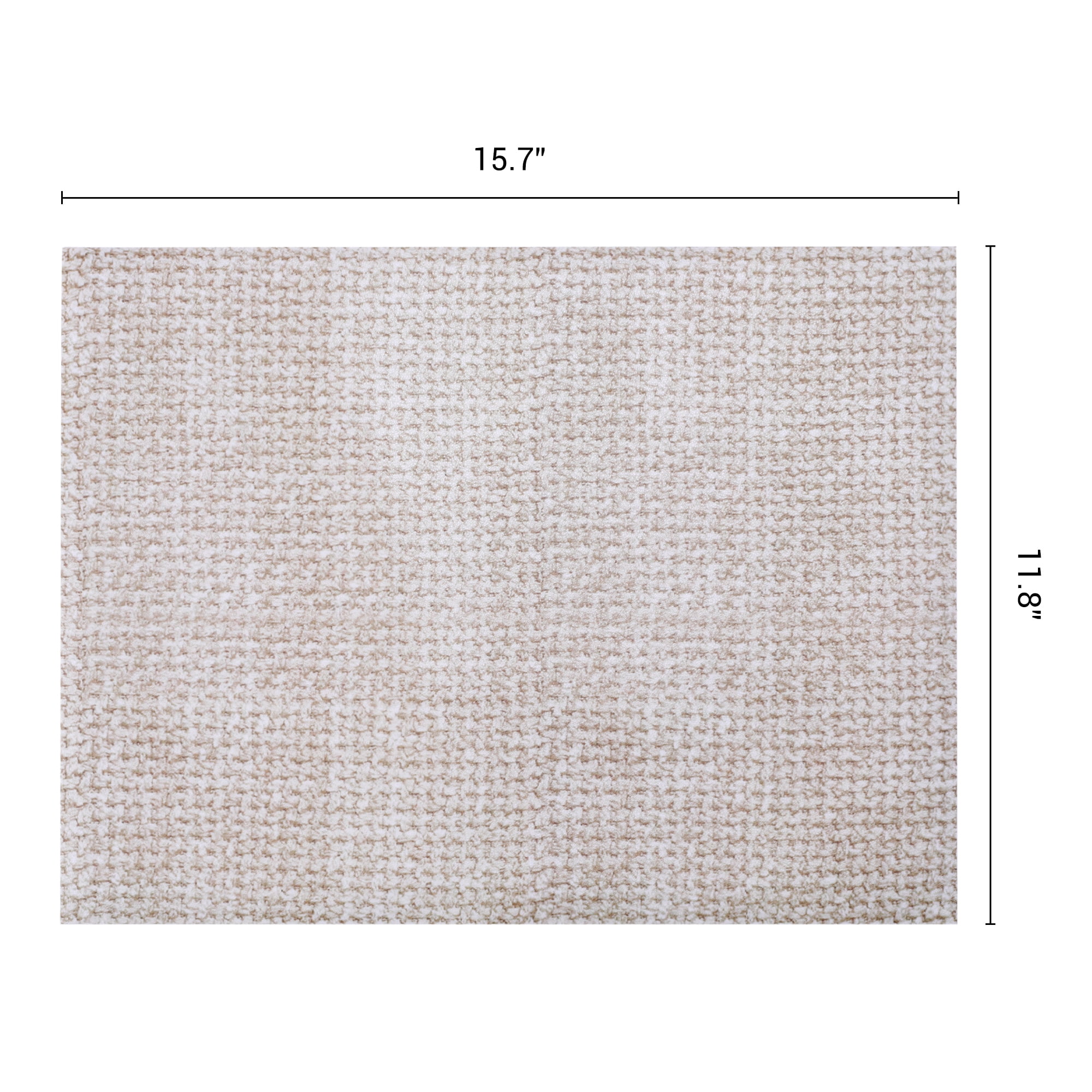 Unique Bargains 4pcs Faux Leather Heat Resistant Mats Khaki 15.7"x11.8"
