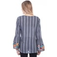 thumbnail image 2 of Scully CHARCOAL Y/D STRIPE BLOUSE W/EMBROIDERY, 2 of 2