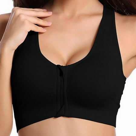 

QWZNDZGR Front Zipper Sports Women s Bra Underwear Running Fitness Seamless Brassiere Shockproof Breathable without Underwire Bralette