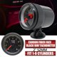 thumbnail image 1 of 2" 52mm Car Tachometer Gauge Analog Carbon Fibre Face 0-8000 Rpm White Background Light Black Bezel, 1 of 1