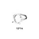 thumbnail image 2 of Sonducket Anillo en blanco Base nuevo breve anillos de plata Bases DIY apertura ajustable Circlet accesorios de moda mujeres pulidas Ropa, zapatos y accesorios Miscelánea 12*14, 2 of 6