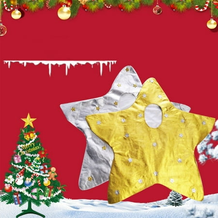 Christmas Nativity Kids Star Costume Boys Girls Party Fancy Dress Outfits(Silver)
