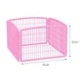 thumbnail image 2 of 24" Plastic Exercise Pen, 4-Panel Puppy Playpen with Door, Portable Pet Fence for Backyard, Home, Apartment, Garden, Yard, Easy Assemble, Pink, 2 of 5