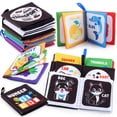 thumbnail image 4 of Interactive Sensory Cloth Book with Educational Animal Traffic Fruit and Designs for Early Learning Development, 4 of 5