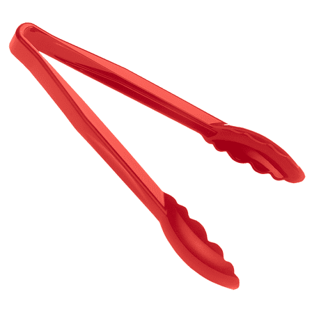 Tong 9" Scallop Grip Red