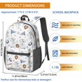 thumbnail image 3 of Baseballs and Jerseys White Pattern 17" School Backpacks for Teens,Waterproof Oxford Fabric,S-Shape Padded Straps for School,Travel,Hiking,Camping, 3 of 6