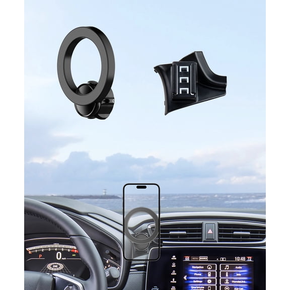 MaserWeller Car Phone Holder for Honda CR-V 2017-2022/CRV Hybrid 2020-2022 Accessories, 360° Rotation Phone Mount Compatible with MagSafe, Cell Phone Holder Does Not Affect Air Vent