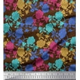 thumbnail image 1 of Soimoi Cotton Cambric Fabric Leaves & Floral Artistic Print Fabric by Yard 56 Inch Wide, 1 of 3