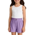thumbnail image 1 of LIJCC Girls Ruffled Casual Shorts Summer Solid Color Wide Leg Shorts Loose Casual Elastic Waist Versatile Shorts, 1 of 6