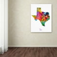 thumbnail image 3 of Michael Tompsett 'Texas Map' Canvas Art, 3 of 4