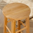 thumbnail image 4 of cisilov 27.5'' Wooden Backless Counter Stool with Round Seat, Natural, 4 of 7