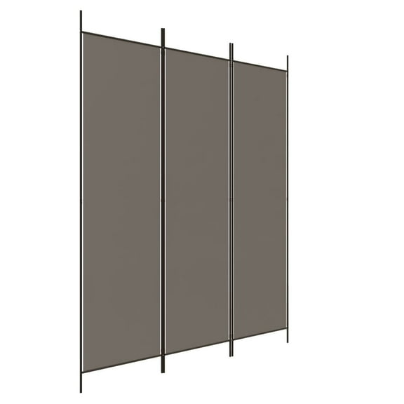 vidaXL 3-Panel Room Divider Folding Privacy Protection Screen Room Separator Paravent Wall Partition Panel Screen Anthracite 59.1"x78.7" Fabric