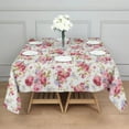 thumbnail image 3 of Pioneer Flower Floral Print Pattern Square Tablecloth,Waterproof Square Table Cover,Wipeable Spillproof Washable Table Cover for Home Kitchen Party Decor 60"x60"(152x152cm), 3 of 6