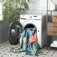 thumbnail image 4 of SAFAVIEH Malibu Frederick Floral Polyester Machine Washable Area Rug, Dark Blue/Green, 3' x 5', 4 of 12