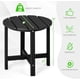 thumbnail image 3 of ZYPPPA  Round Outdoor Side Table, 18 Inch Weather Resistant HDPE Adirondack Table, Outdoor Indoor Chairside End Tables, Patio Side Table for Lawn Garden Balcony Backyard, Easy Assembly (2, Black), 3 of 18