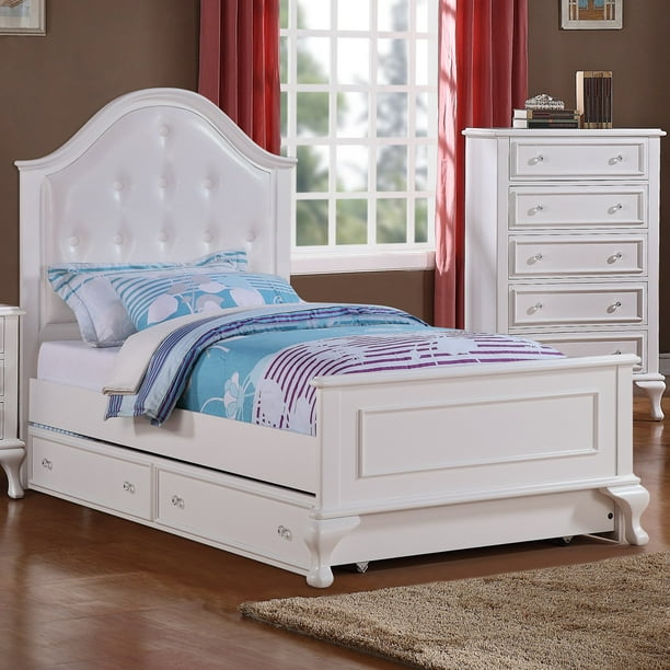 Picket House Furnishings Jesse Upholstered Panel Bed White Walmart