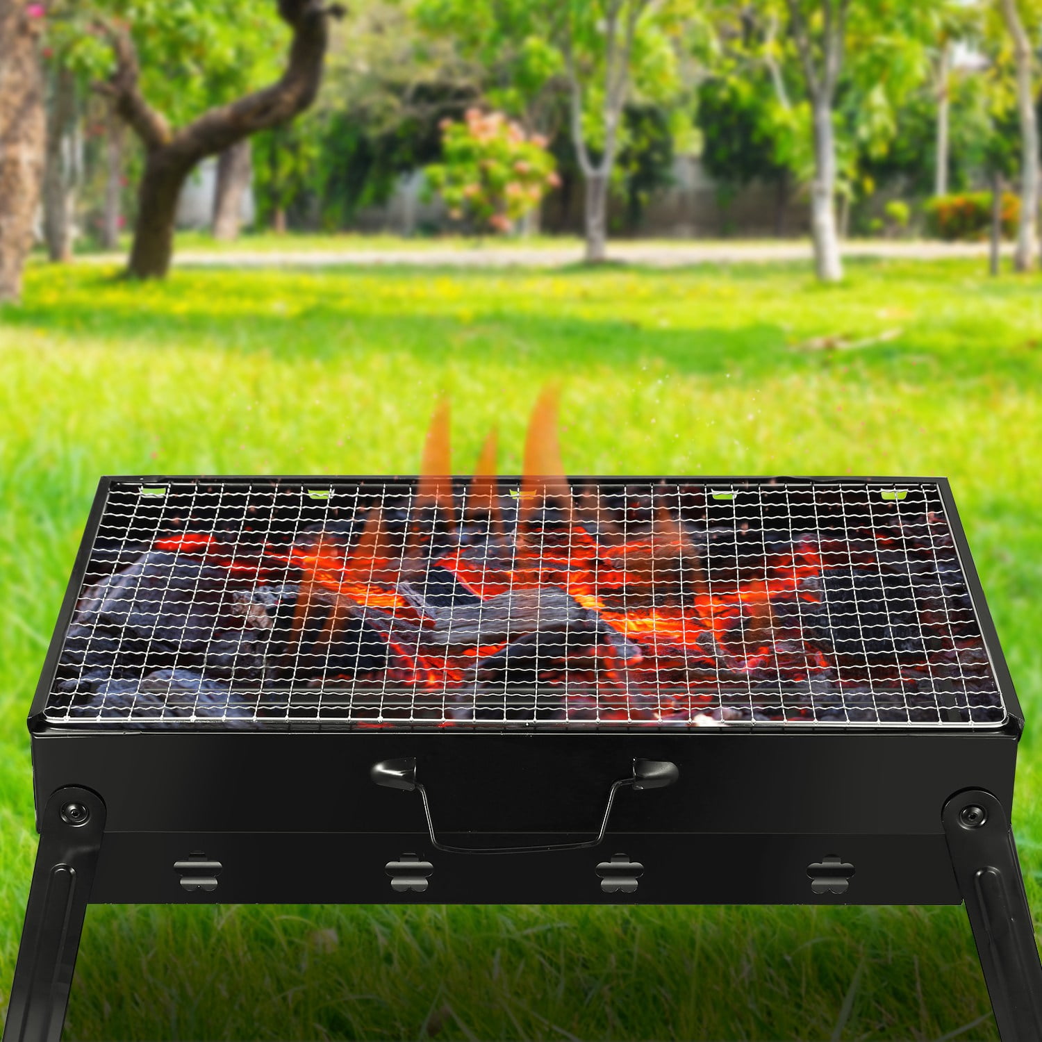 iMounTEK Portable BBQ Grill Foldable Charcoal Grill Lightweight Smoker Grill  for Camping Picnics Garden Grilling (Type1) en 2023