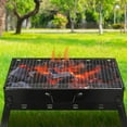 thumbnail image 3 of 18" Portable Charcoal Grill and Smoker Stainless Steel Foldable BBQ Grill for Travel Outdoor Cooking Camping Picnic Patio Backyard Black, 3 of 13