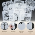 thumbnail image 4 of pitrice 16piece Round Edge ABS Made Tree Stencils For Painting Exquisite Craft Easy Operation Wide Application Plastic 16pcs 1Set, 4 of 6