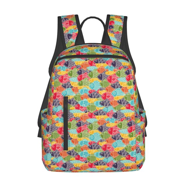 Easygdp Colorful Fish 2 para Easygdp Yak - Mochila Casual Ligera y Resistente para Viaje y Senderismo para Hombres y Mujeres