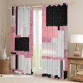 thumbnail image 2 of Manfei Modern Abstract Geometric Black Out Curtains, Pink Sequin Print Curtains Pack of 2 (42x63 Each), Teen Kid Adult Bedroom Curtains, Curtains and Drapes Bedroom Decor, 2 of 6