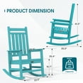 thumbnail image 4 of SERWALL Outdoor Rocking Chair Set of 2, HDPE Patio Rocker for Lawn, Porch, Aruba, 4 of 11