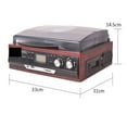 thumbnail image 6 of Stereo Phono Turntable BT Vintage Vinyl LP Record Player AMFM Radio USB/SD Aux Cassette MP3 Recorder Headphone Jack ,Perfect Gift, 6 of 6