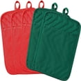 thumbnail image 1 of HAOAN 5Pcs Pot Holders for Kitchen Heat Resistant Pink Cotton Potholder Multipurpose Hot Pads Machine Washable Oven Mitt with Hanging Loop Pocket Potholder for Daily Baking Cooking Grilli, 1 of 6