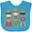 Turquoise, variant on Inktastic Christmas Three Wisemen Boys or Girls Baby Bib
