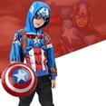 thumbnail image 2 of Abrigo para niño, sudadera de Marvel, suéter del Capitán América, Vengadores, sudadera con cremallera superior de dibujos animados, ropa para niños, 2 of 5