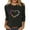 Black C, variant on Women 3/4 Sleeve Sweater Tops Heart Printed Crew Neck Rib-knit Pullover Casual Tee Shirt Valentines Day Clothes (XL, Black C)