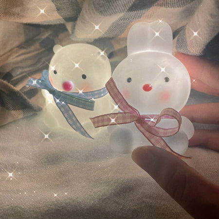 

Creative Led Night Light Cute Light Emitting Bunny Lamp Room Bedside Lamp Ornaments Enamel Night Light Home Gadgets Must Have Sensory Lights Sky Projector for Bedroom Boys Lamps for Bedrooms Light