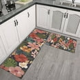 thumbnail image 2 of Pioneer Flower Floral Print Pattern Kitchen Rugs Sets Of 2,Anti Fatigue Kitchen Mat Rugs Non Slip Washable,Decorative Kitchen Floor Mats for Kitchen,Sink,Laundry,17"x30"+17"x47", 2 of 7