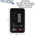 thumbnail image 2 of RecPro RV Tank Sensor Monitor Panel M21 | KIB Replacement | Panel Only | Fresh Water or Holding Tank Level Sensor, 2 of 6