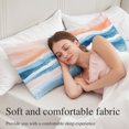 thumbnail image 6 of Orange Navy Blue Ombre Body Pillow Cover 20x54, Abstract Beach Waves Gradient Decorative Pillowcase with Zipper, Microfiber Pillow Protector, Soft Breathable Long Lumbar Pillowcases for Women, 6 of 9