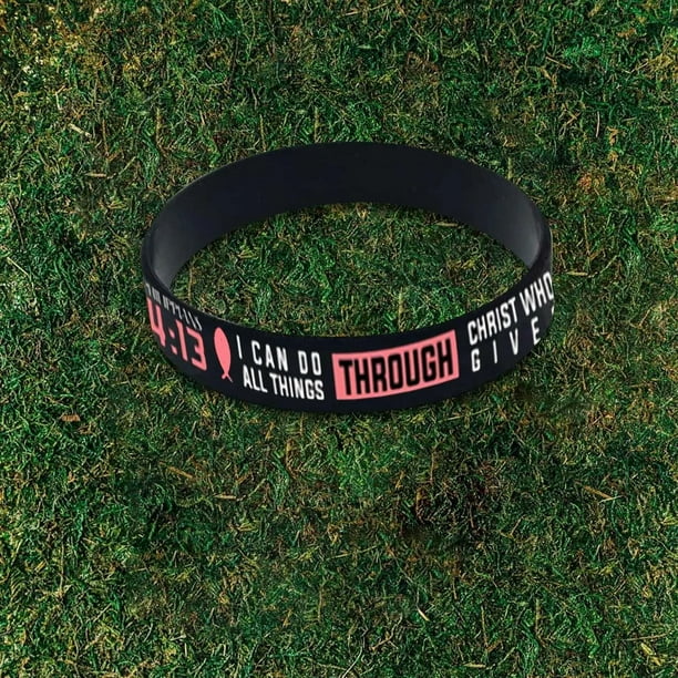Pulsera de Silicona | Regalo Pulsera de Goma para Hombre y Mujer | Peace Power Joy | Pulsera de Inspiración Positiva e Inspiradora